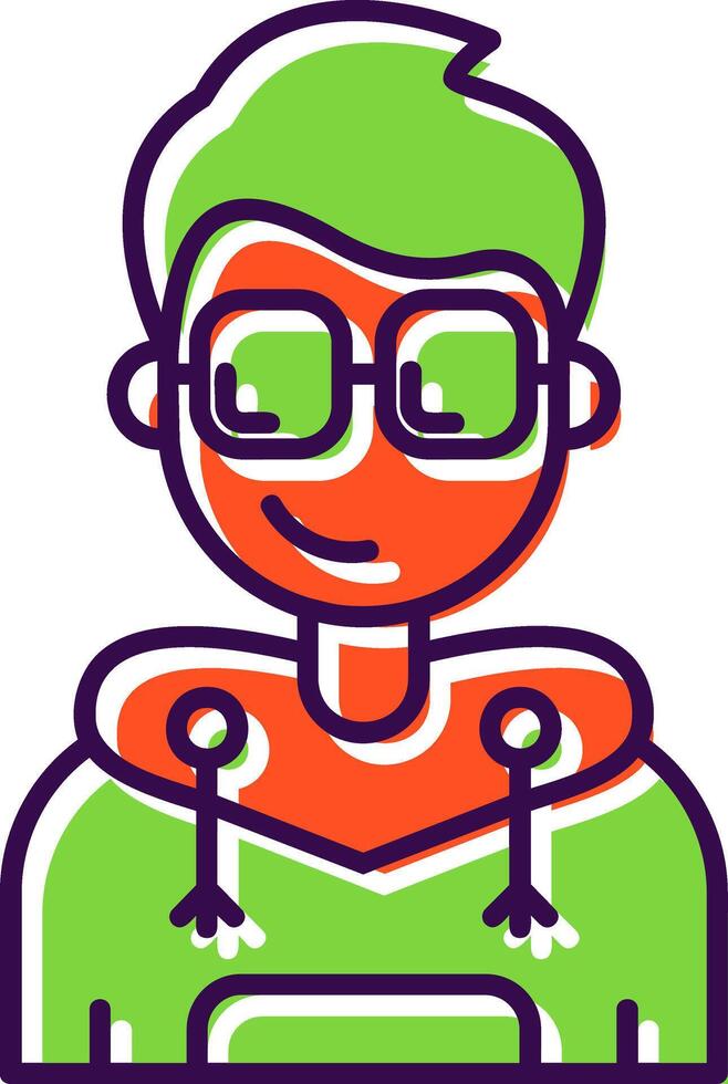 Cool Filled Icon vector