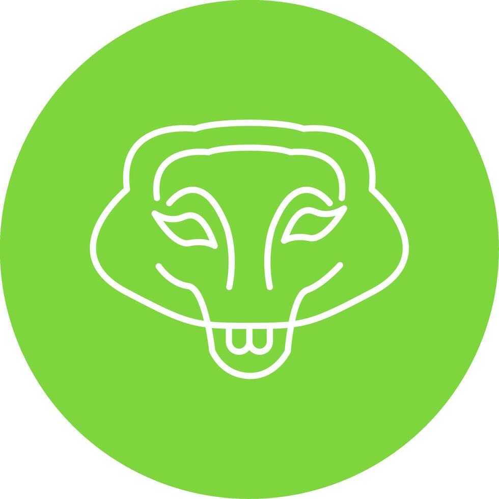 Crocodile Line Circle color Icon vector