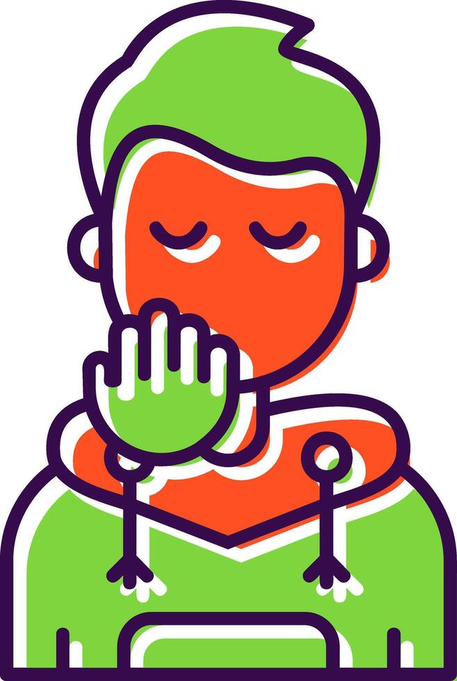 Blush Filled Icon vector