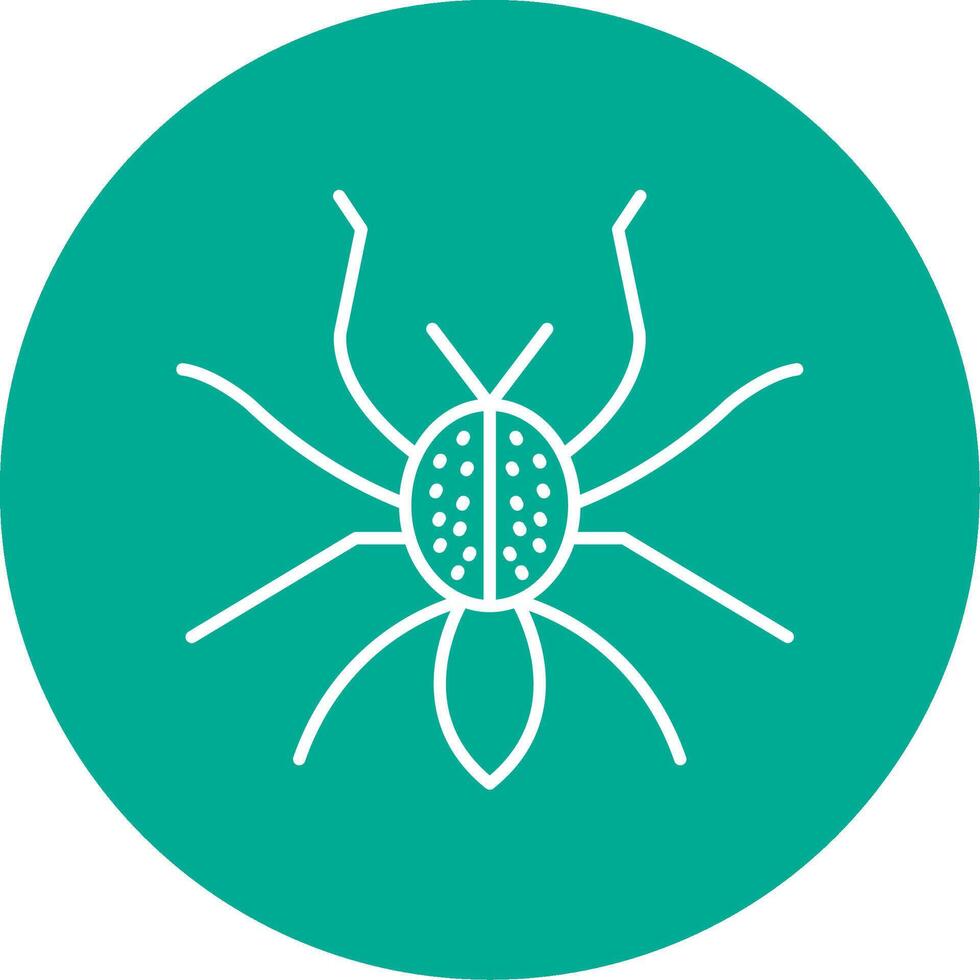 Spider Line Circle color Icon vector
