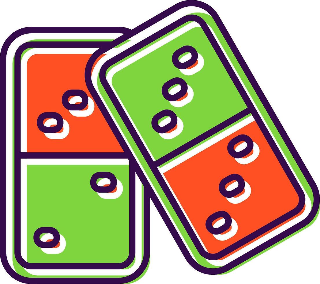 Domino Filled Icon vector