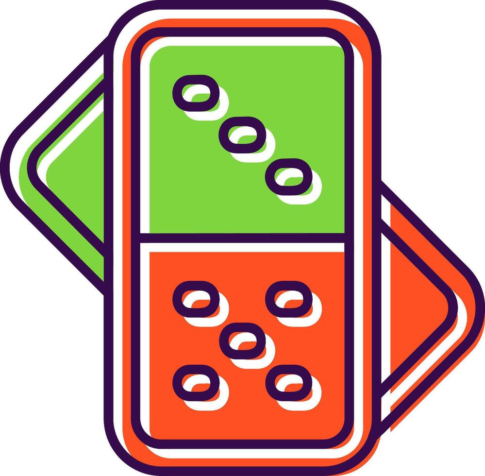 Domino Filled Icon vector