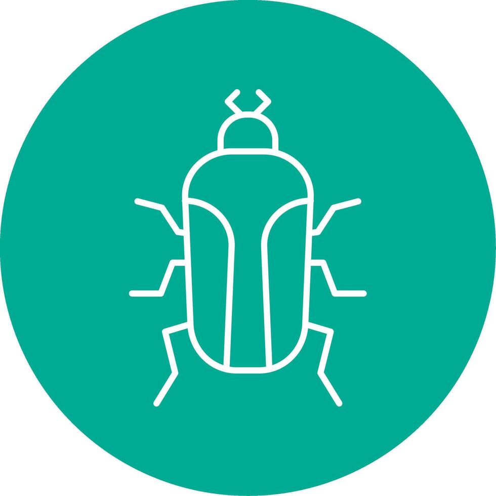 Insect Line Circle color Icon vector