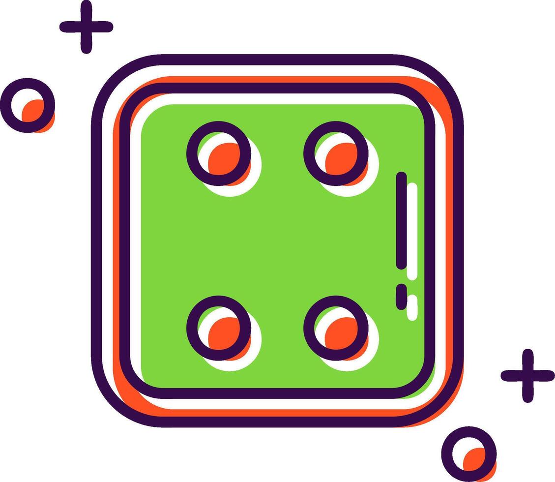 Dice four Filled Icon vector