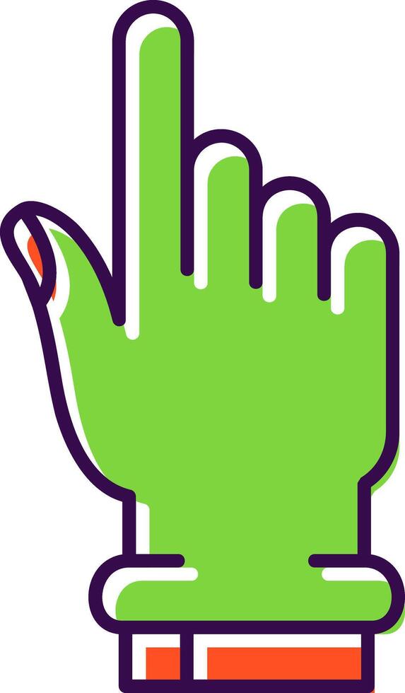 Hand click Filled Icon vector