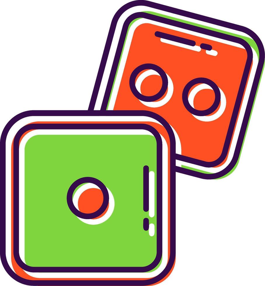 Dice Filled Icon vector