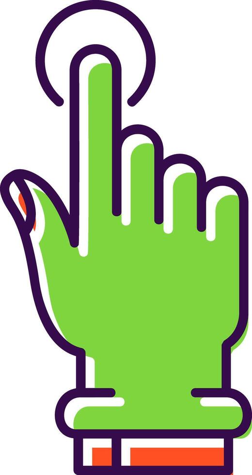 Tap Filled Icon vector