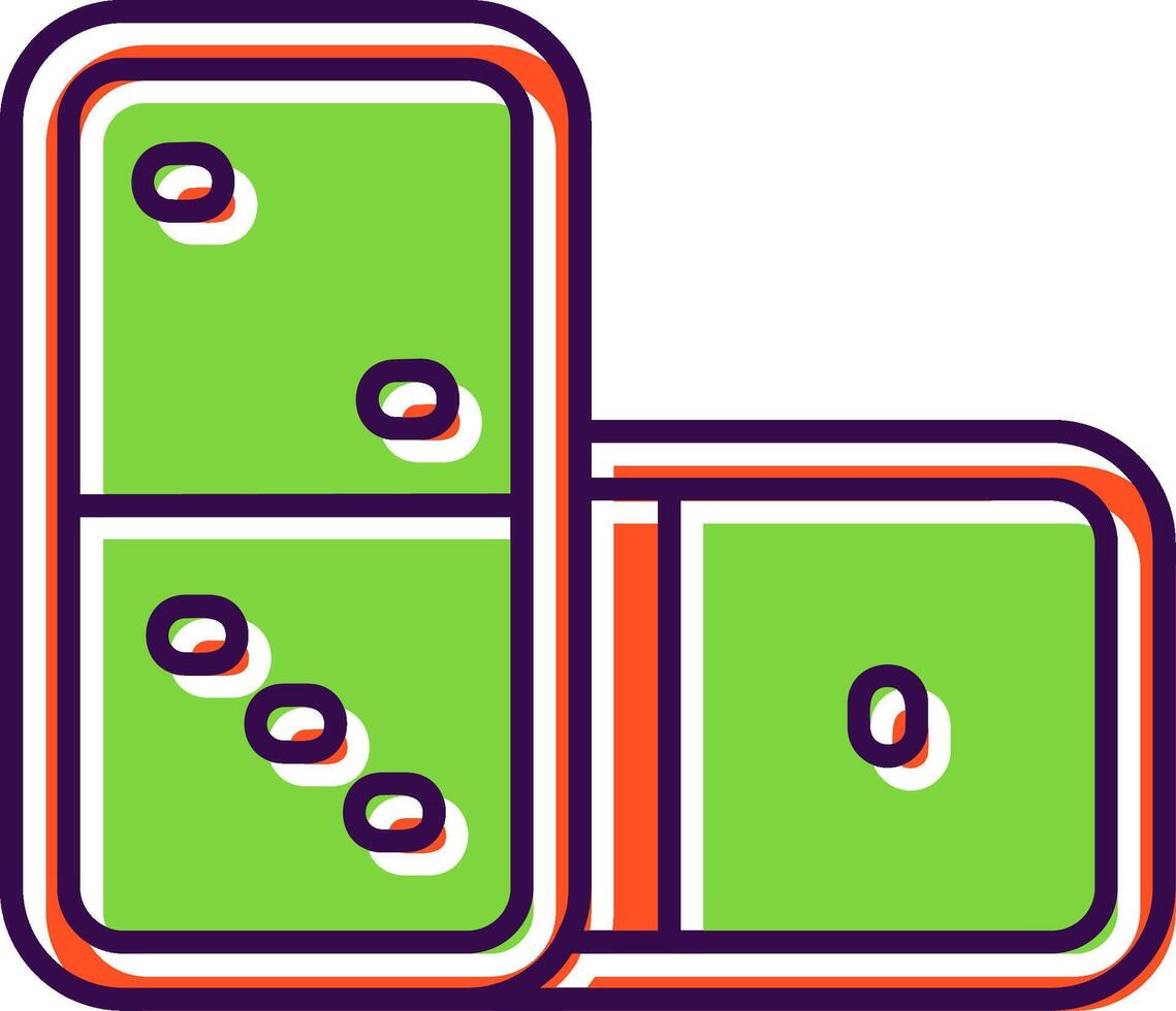 dominó lleno icono vector