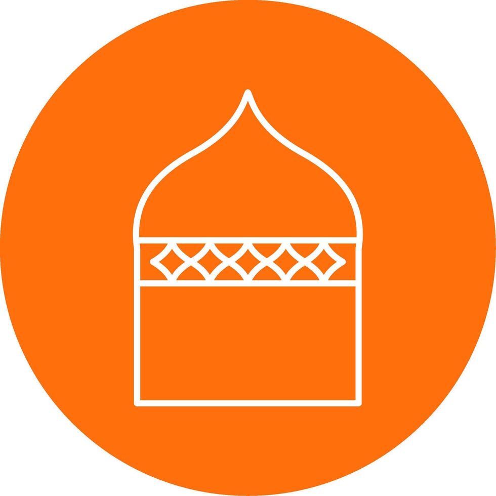 islámico arquitectura línea circulo color icono vector