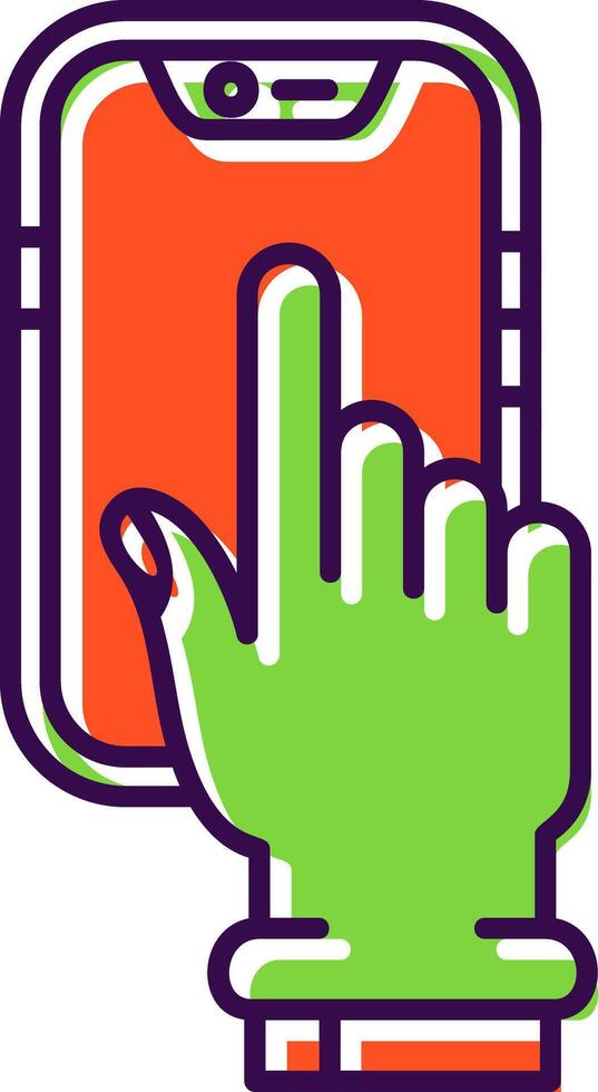 Touch Device Filled Icon vector