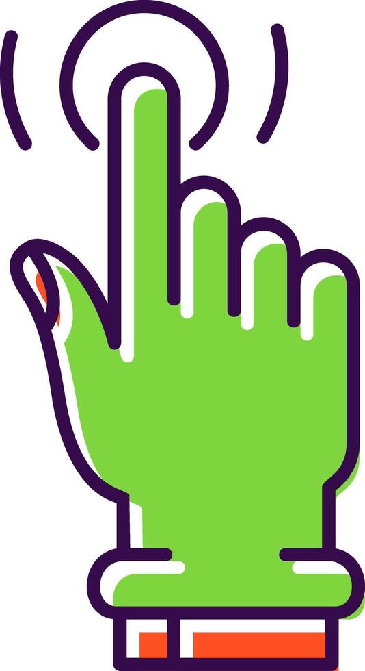 Tap and Hold Filled Icon vector