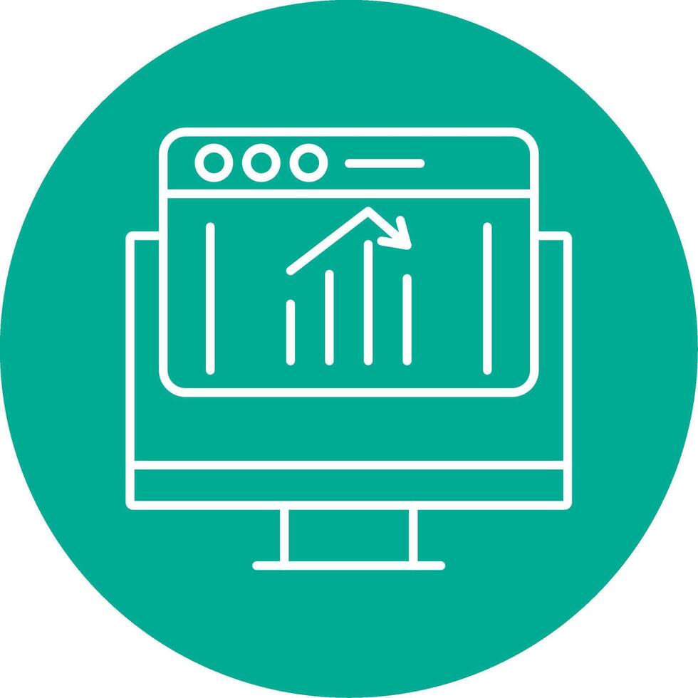 Down Line Circle color Icon vector