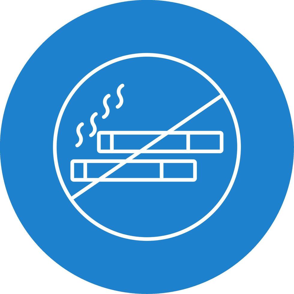 No Smoking Line Circle color Icon vector