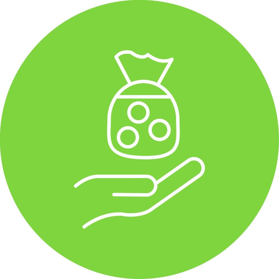 Zakat Line Circle color Icon vector
