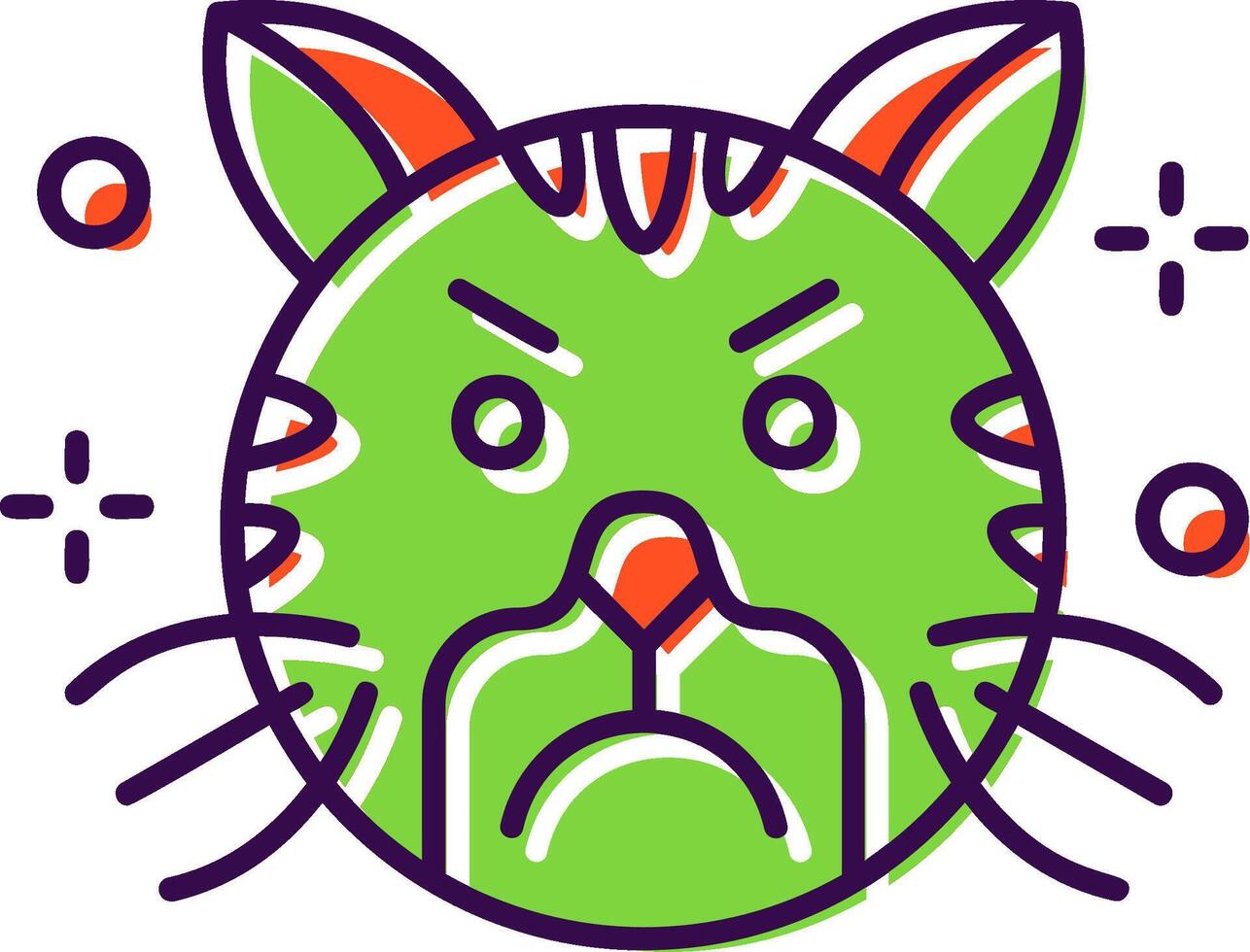 Angry Filled Icon vector