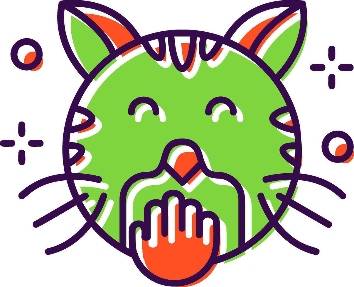 Blush Filled Icon vector