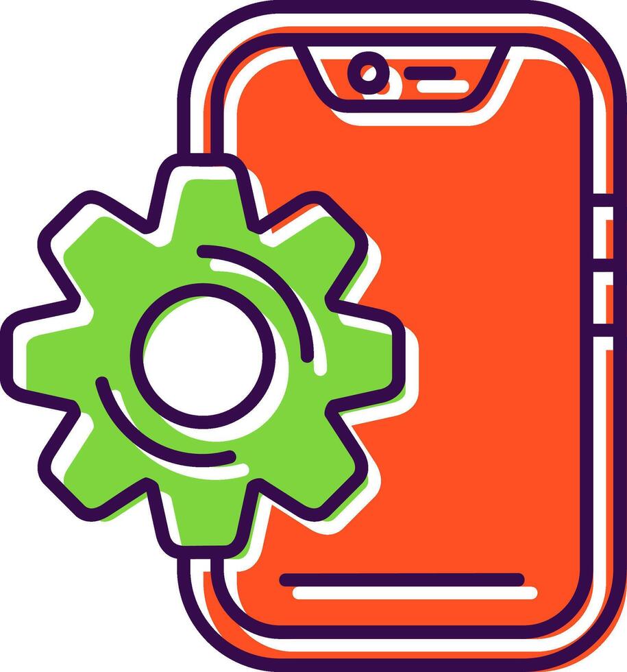 Setting Filled Icon vector