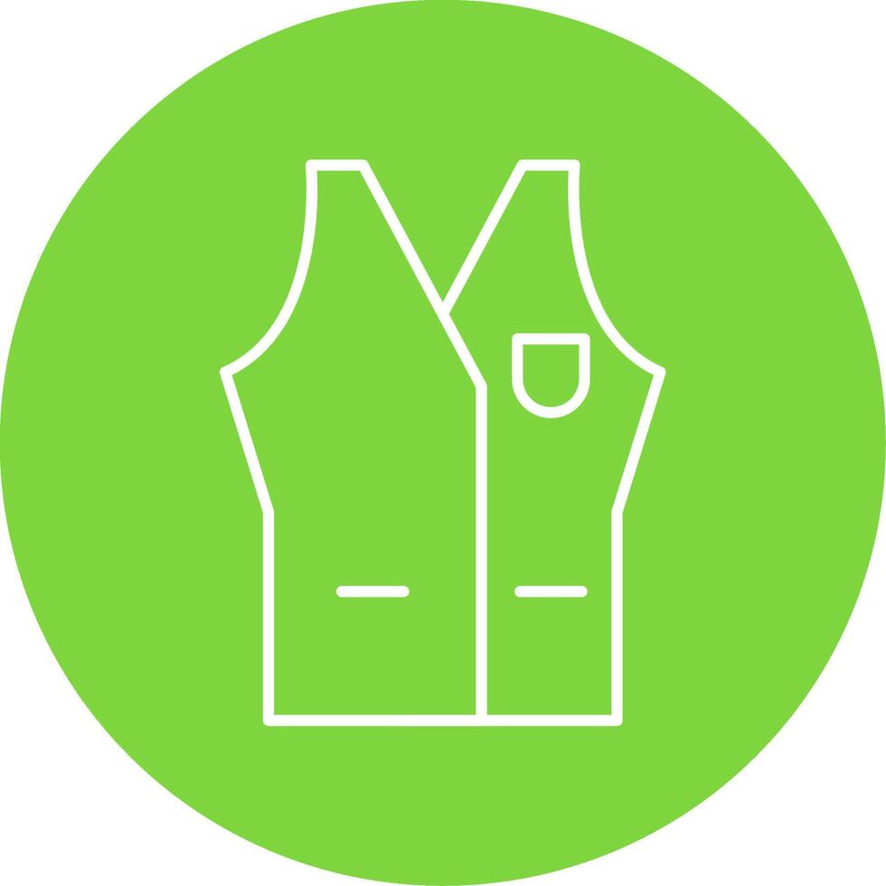 Vest Line Circle color Icon vector