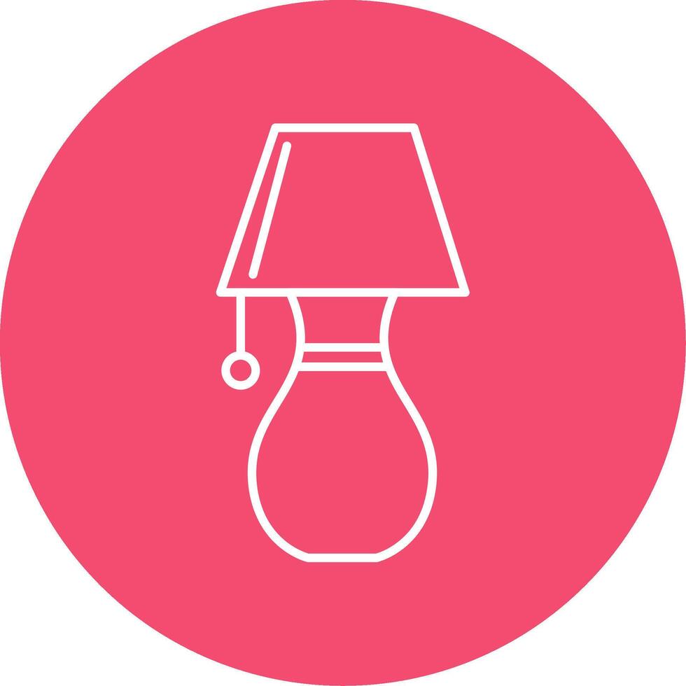 Table Lamp Line Circle color Icon vector