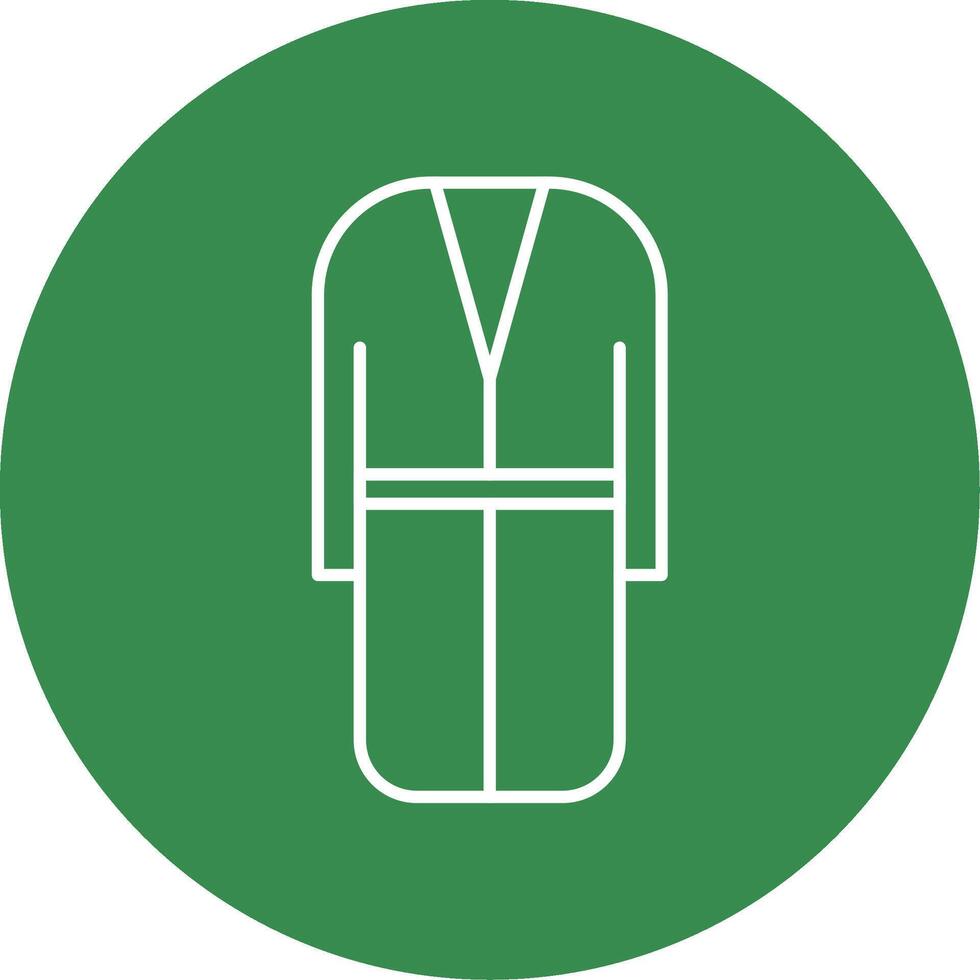 Bath Robe Line Circle color Icon vector