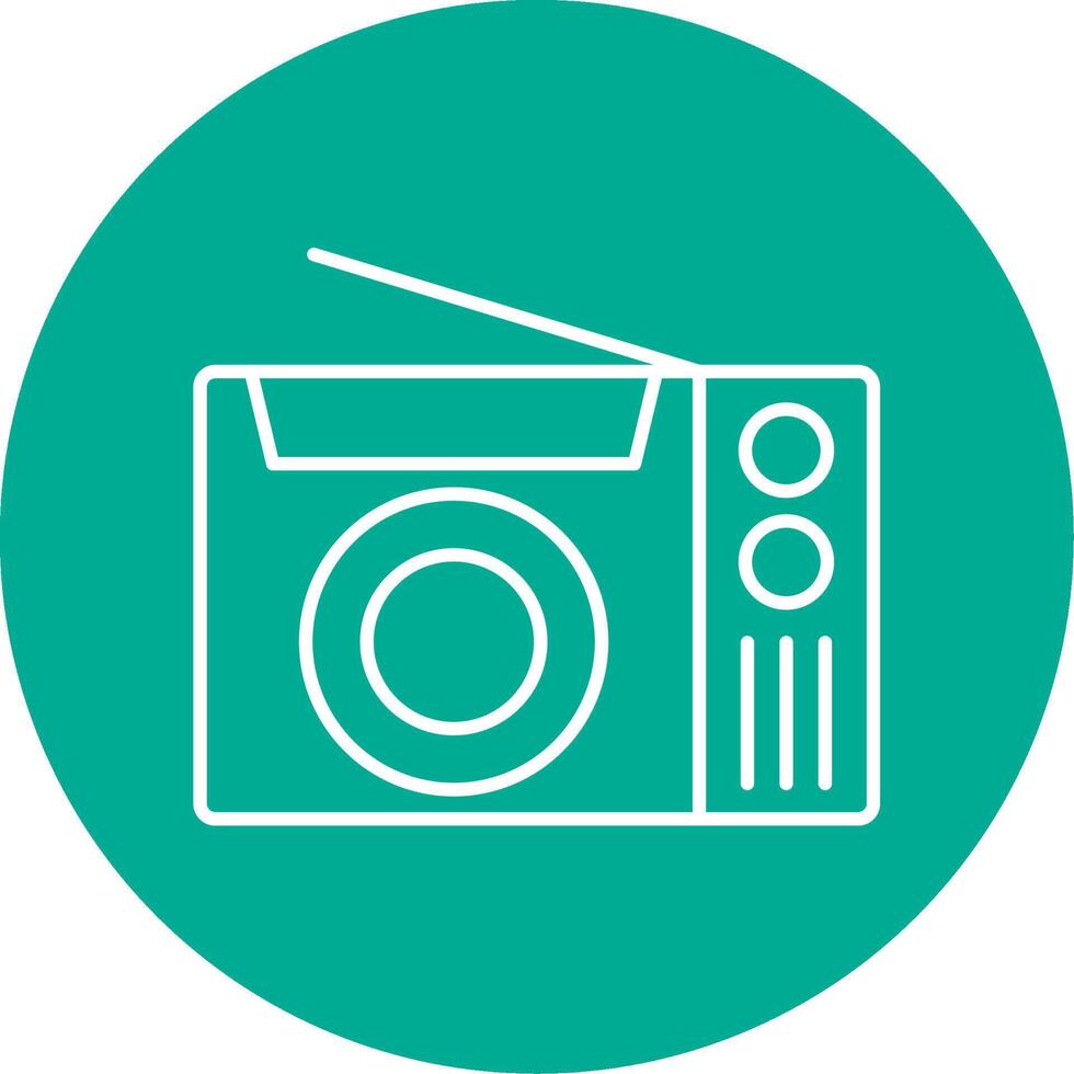 Radio Line Circle color Icon vector