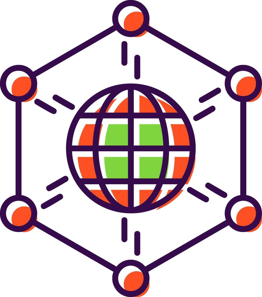 Network Filled Icon vector