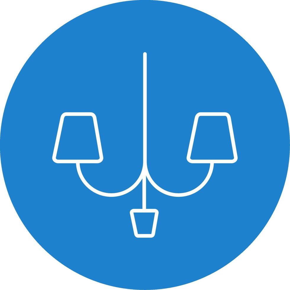 Lamp Line Circle color Icon vector