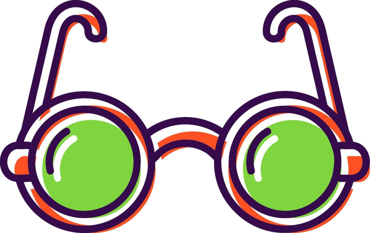 Eyeglasses Filled Icon vector