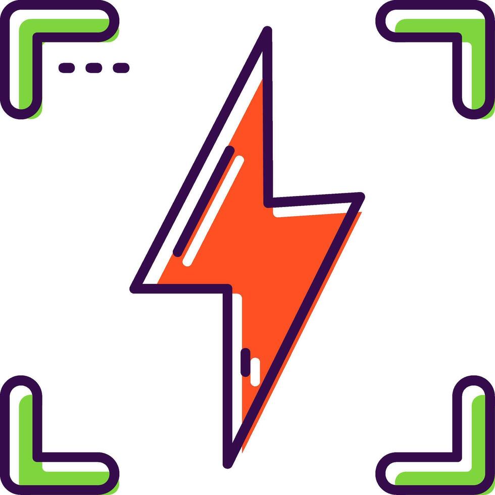 Flash Filled Icon vector