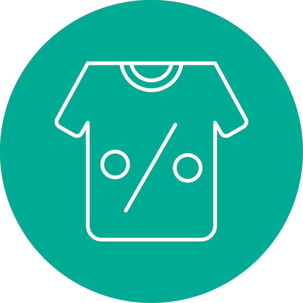 Tshirt Line Circle color Icon vector