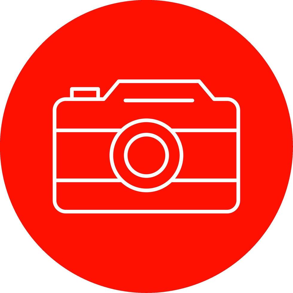 Photo Camera Line Circle color Icon vector
