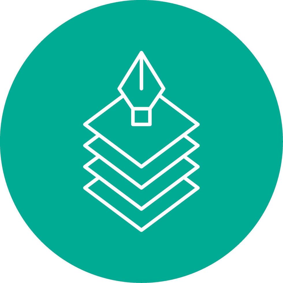 Layers Line Circle color Icon vector