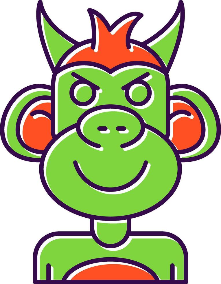 Demon Filled Icon vector