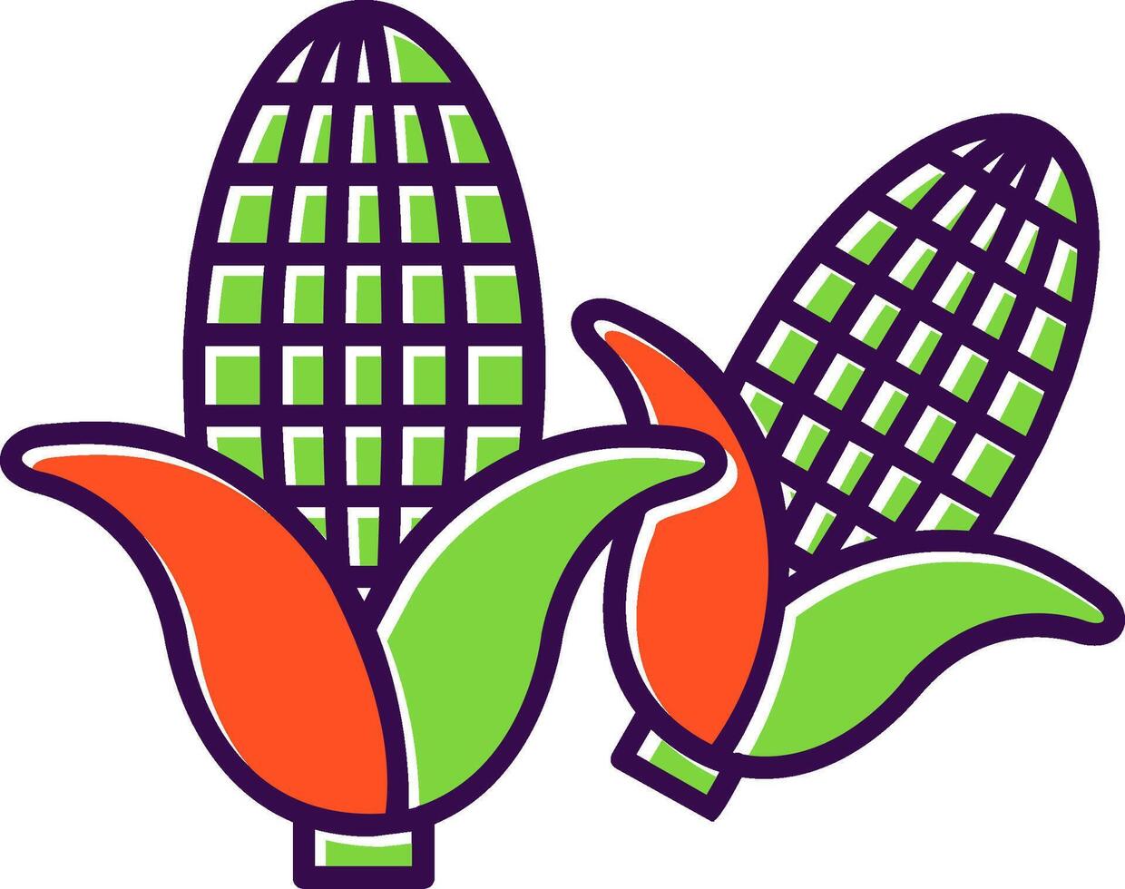 Corn Filled Icon vector