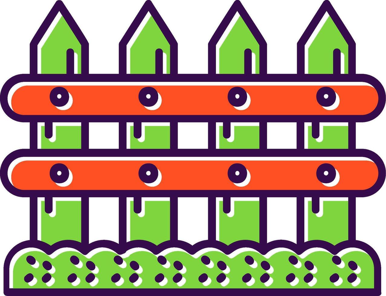 Fence Filled Icon vector