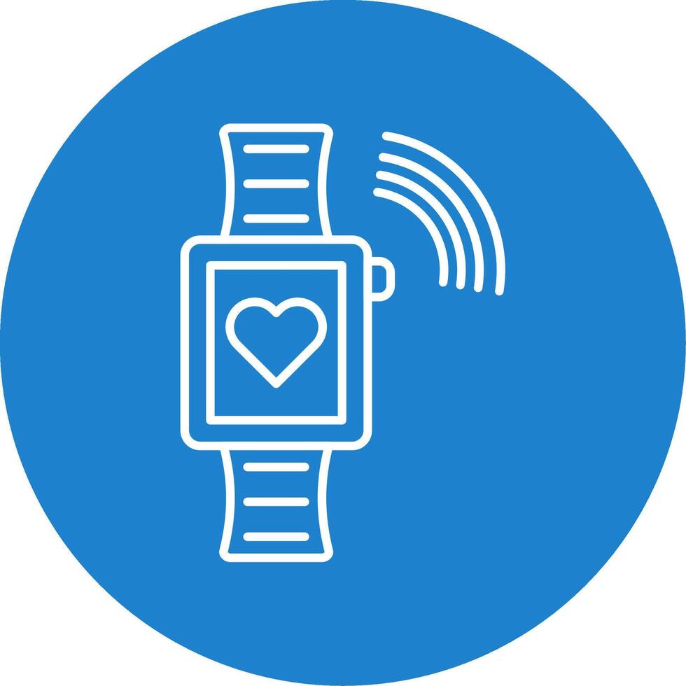 Smartwatch Line Circle color Icon vector