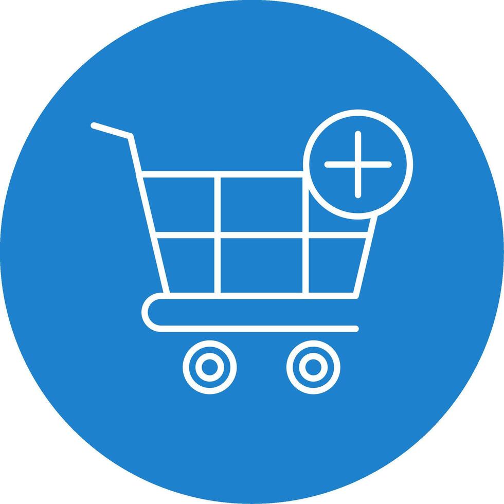 Shopping Cart Line Circle color Icon vector