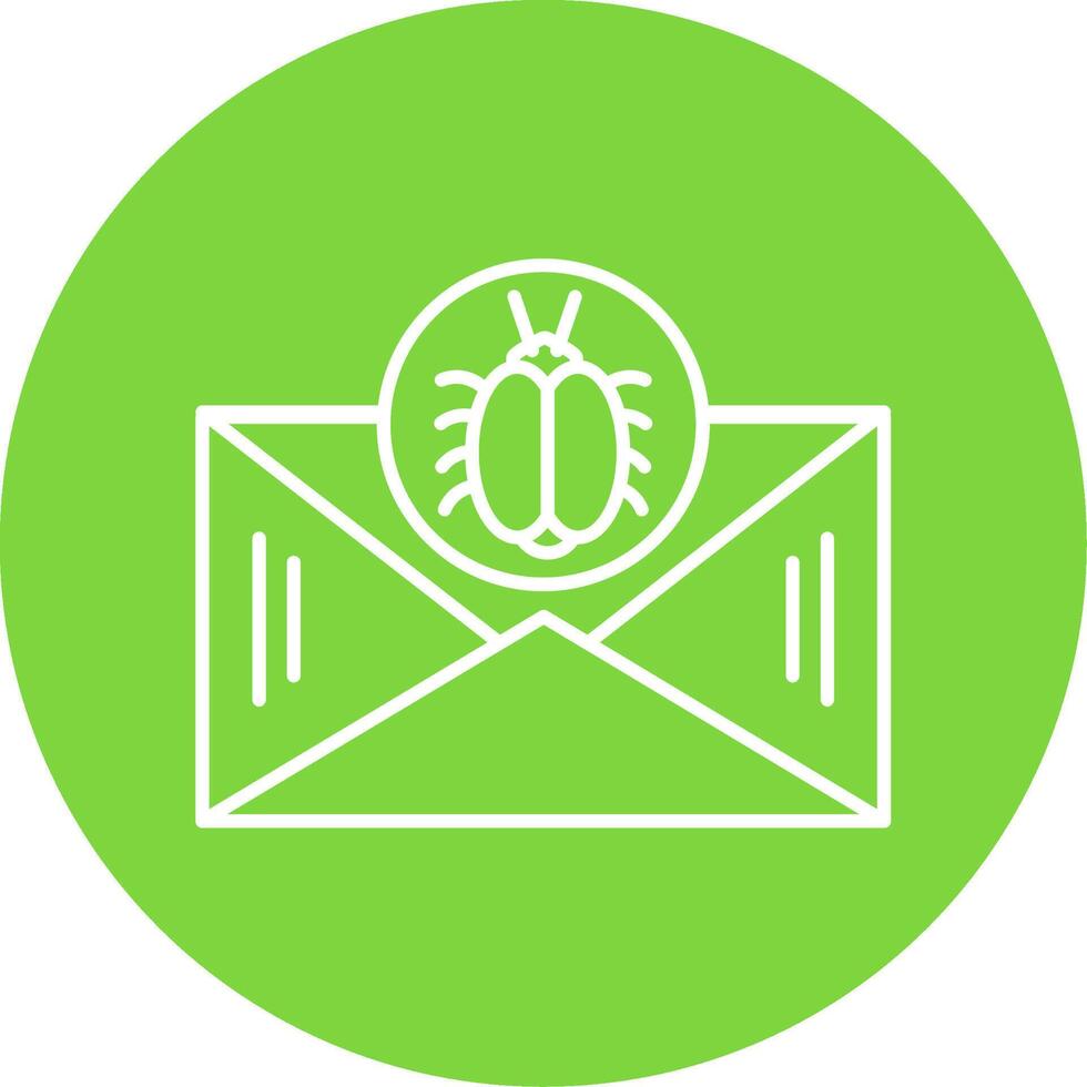 Email Virus Line Circle color Icon vector