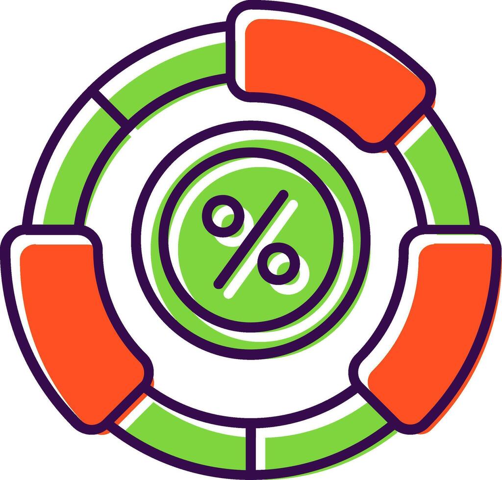 Ratio Filled Icon vector