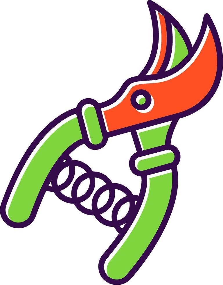 Pruners Filled Icon vector