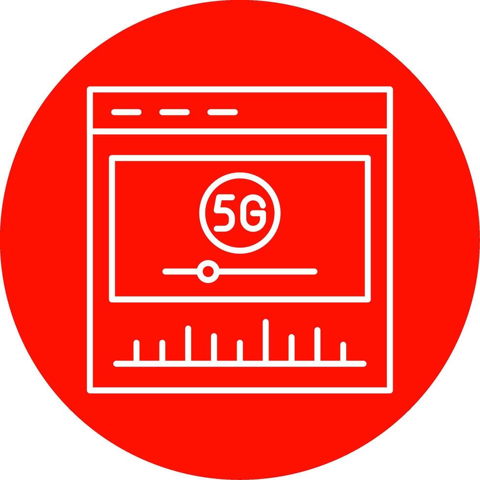Video Player Line Circle color Icon vector