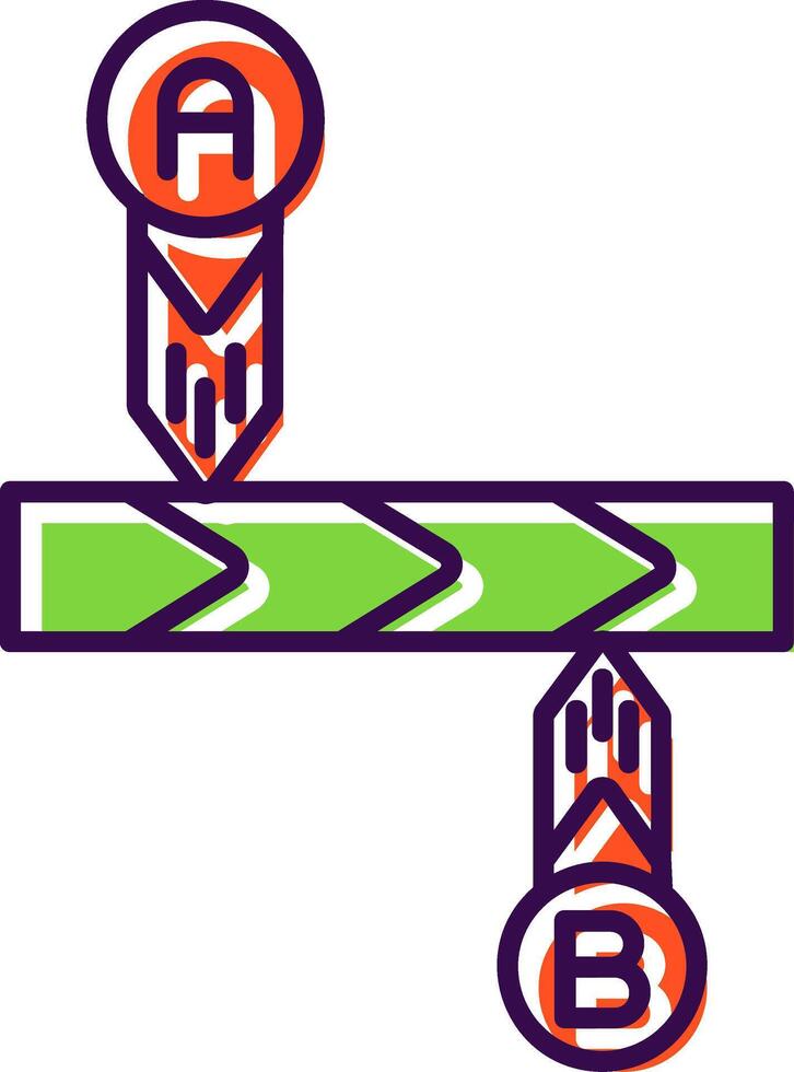 Timeline Filled Icon vector