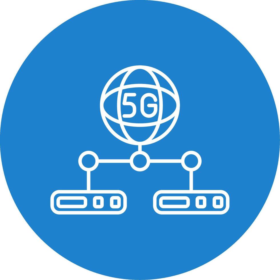 Network Server Line Circle color Icon vector