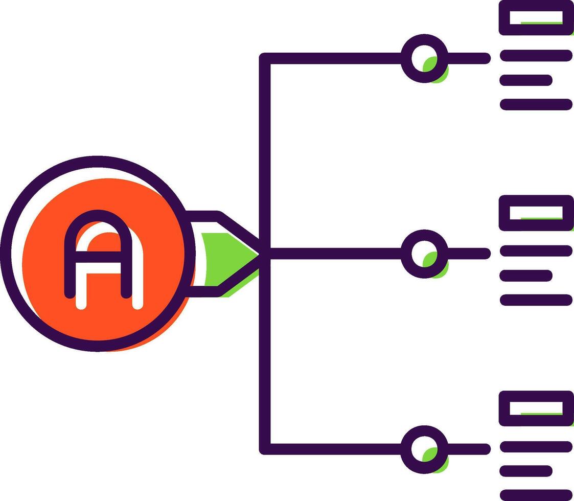 Relation Filled Icon vector