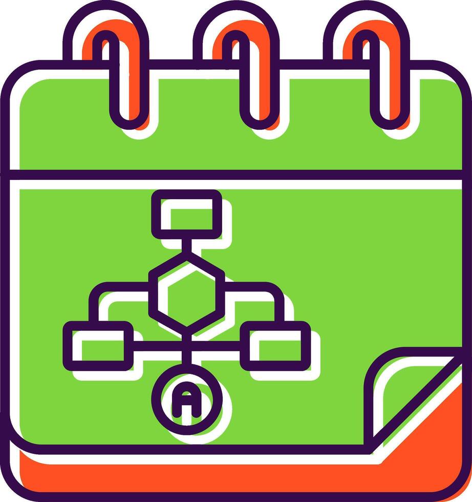 Calender Filled Icon vector