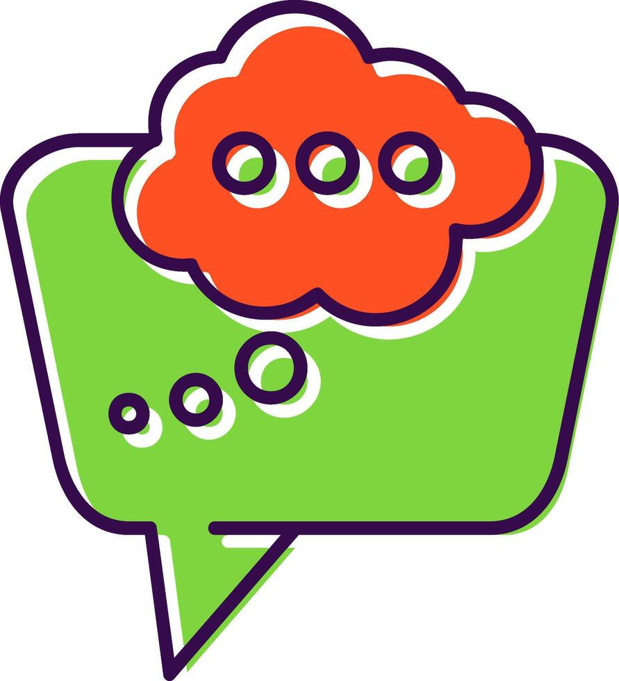 Thinking Filled Icon vector