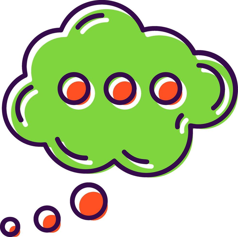 nube lleno icono vector