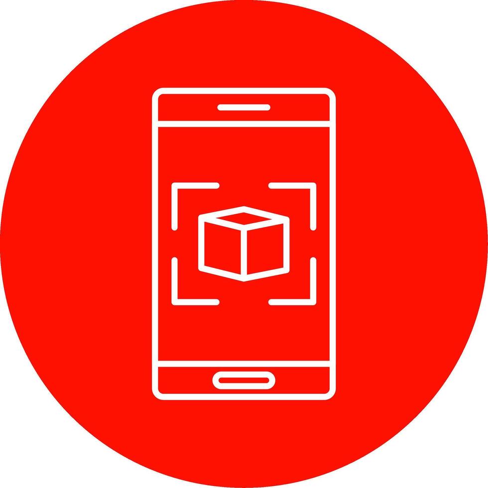 Augmented Reality Line Circle color Icon vector