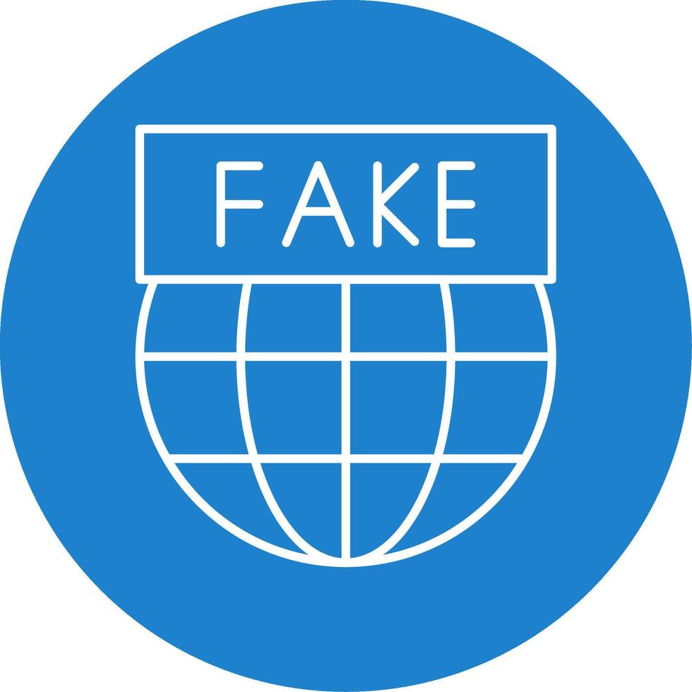 Fake News Line Circle color Icon vector