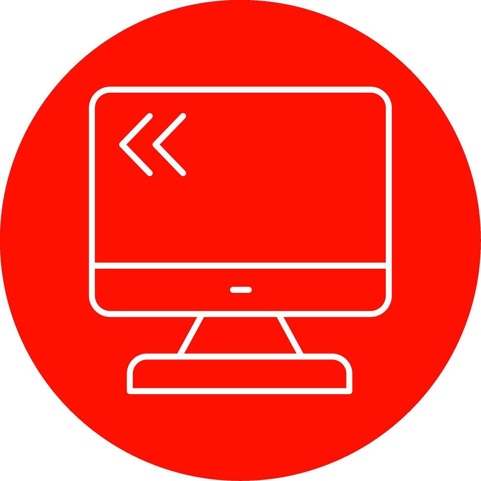 Monitors Line Circle color Icon vector